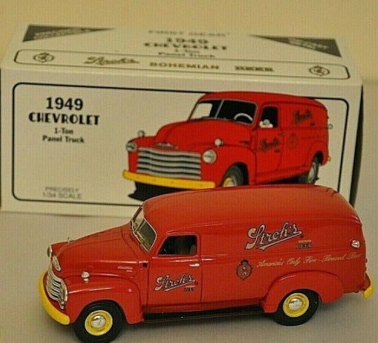First Gear 10-1434 1:34 Die Cast Stroh's Beer 1949 Chevrolet 1 Ton Panel Truck