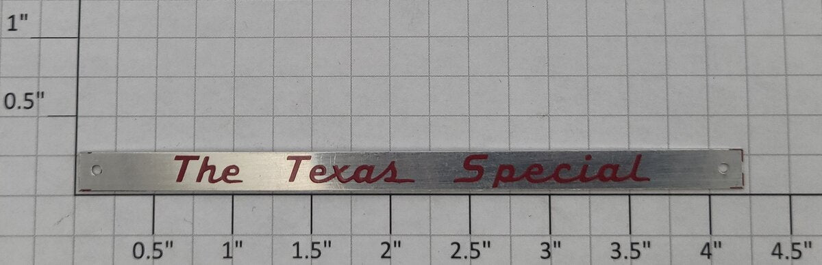 Lionel 9140-NP The Texas Special Nameplate with Holes