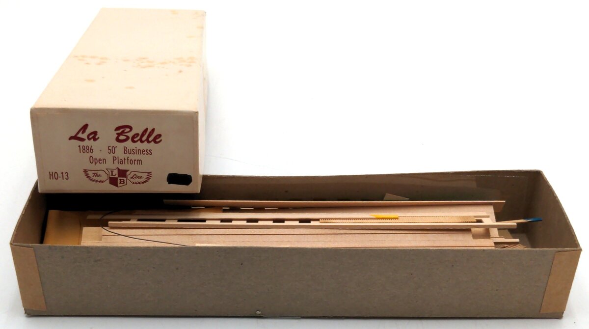 LaBelle Woodworking Co. HO-13 1886 50'' Open Platform Business Car Kit
