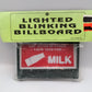Town & Country Hobbies O Scale Milk Lighted Blinking Billboard 12-14v