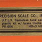 Precision Scale Company PK-606 HOn3 Scales UTLX Frameless Tank Car Plastic Kit