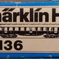 Marklin 4136 HO German Federal Railroad (DB) 3rd Class AB4ü Bay Car #17944