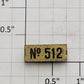Lionel 512-1 Brass Number Plate with Tabs