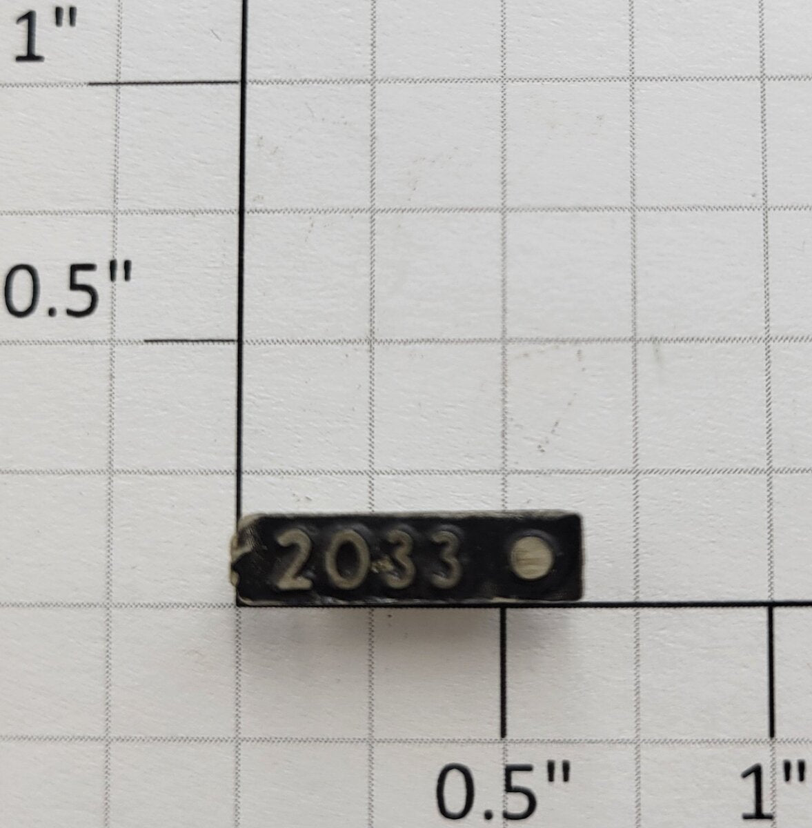 Lionel 2033-6 Left Hand Black Painted Raised Number Marker Lens/Number Board