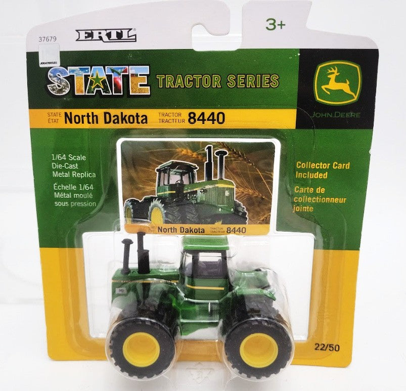 Ertl 37679 1:64 Scale John Deere North Dakota State Tractor Series Model 8440