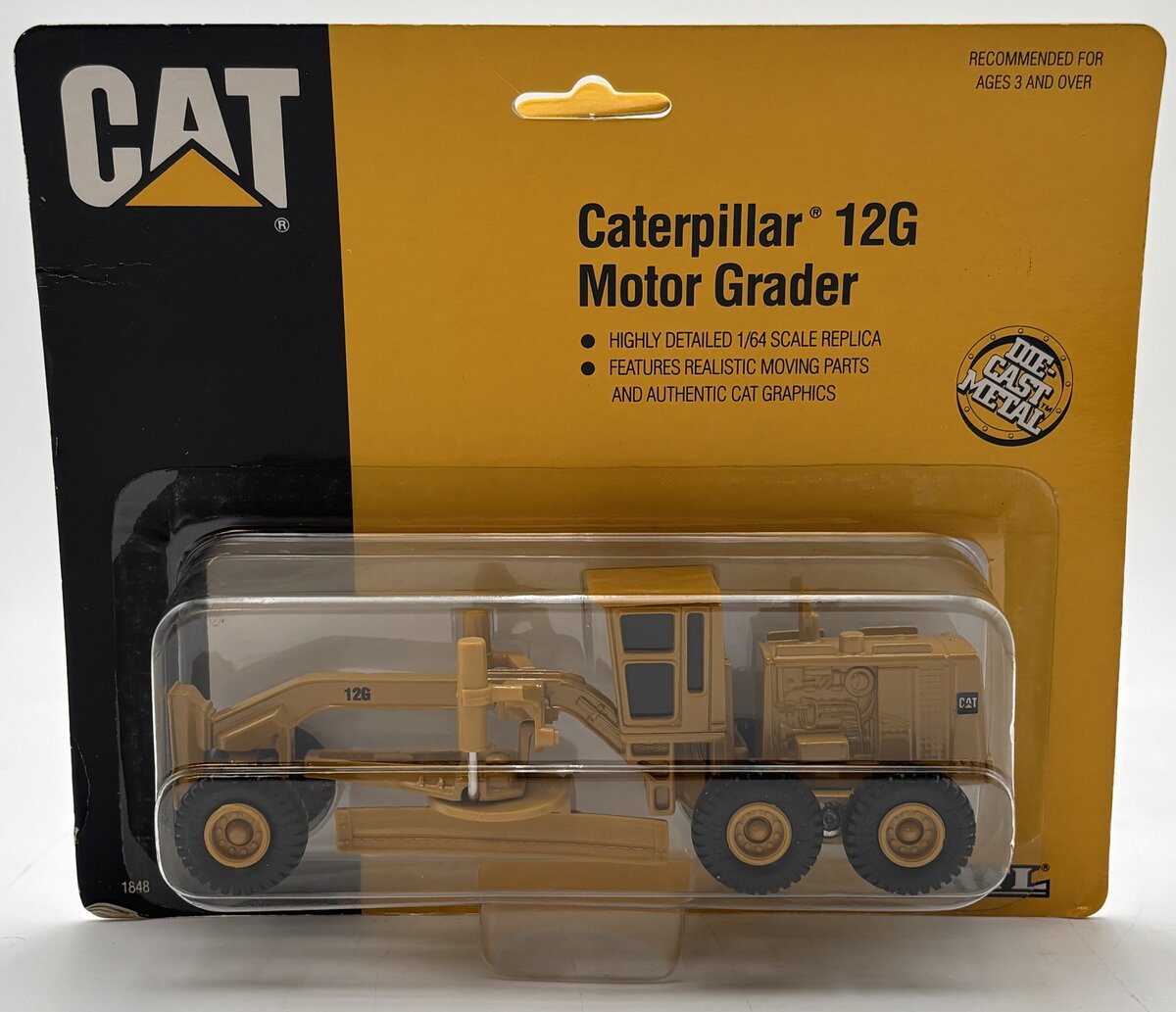 Ertl 1848 1:64 Caterpillar 12G Motor Grader Moving Parts