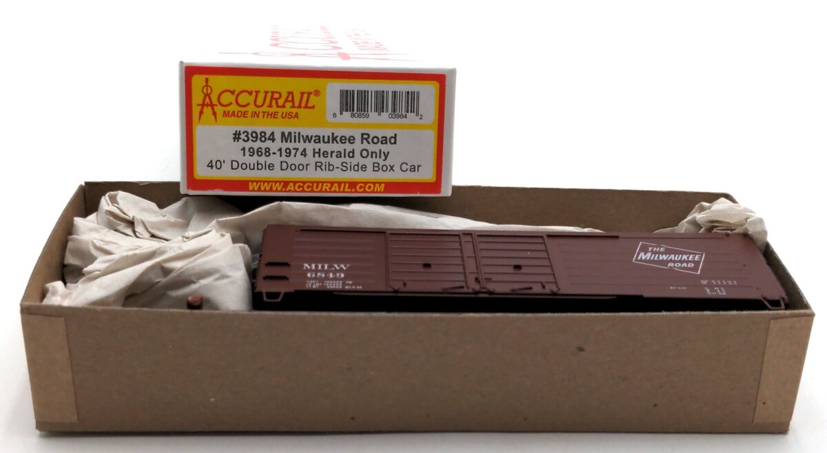 Accurail 3984 HO Milwaukee Road Herald Only 40' Rib Side Boxcar Kit #6849