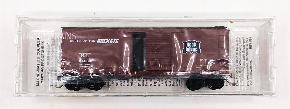 Micro-Trains 02000336 N Scale Rock Island 40' Standard Single Door Boxcar #24064 LN/Box
