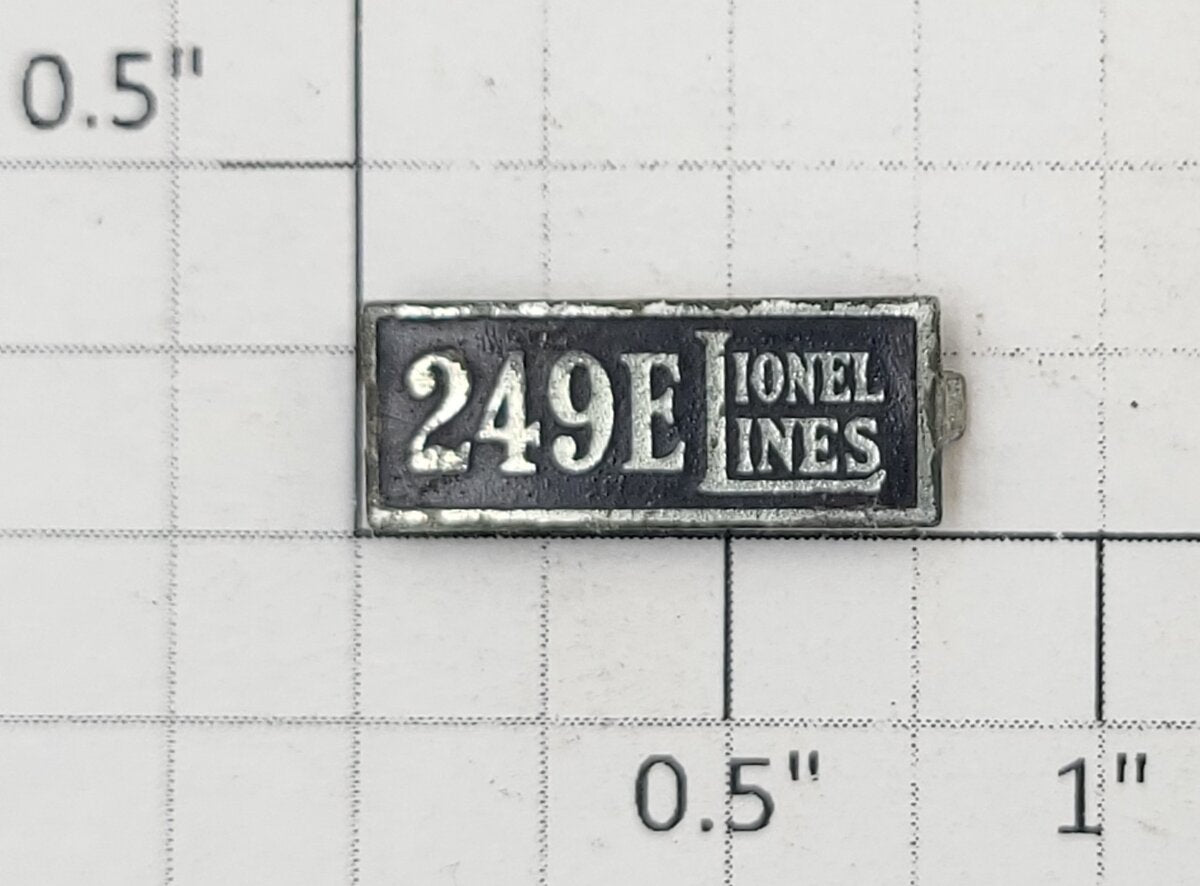 Lionel 249E-3 249E Lionel Lines Nameplate w/ Tabs
