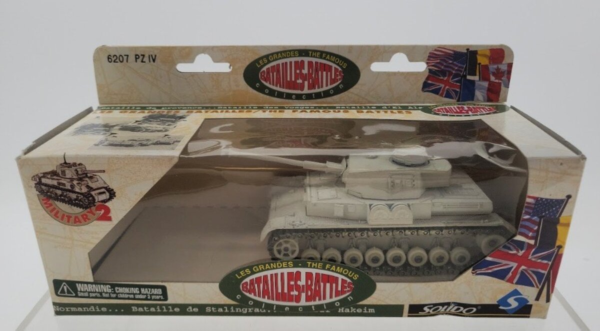 Solido 6207 1:50 Scale White Batailles-Battles Collection PZ IV Military Tank