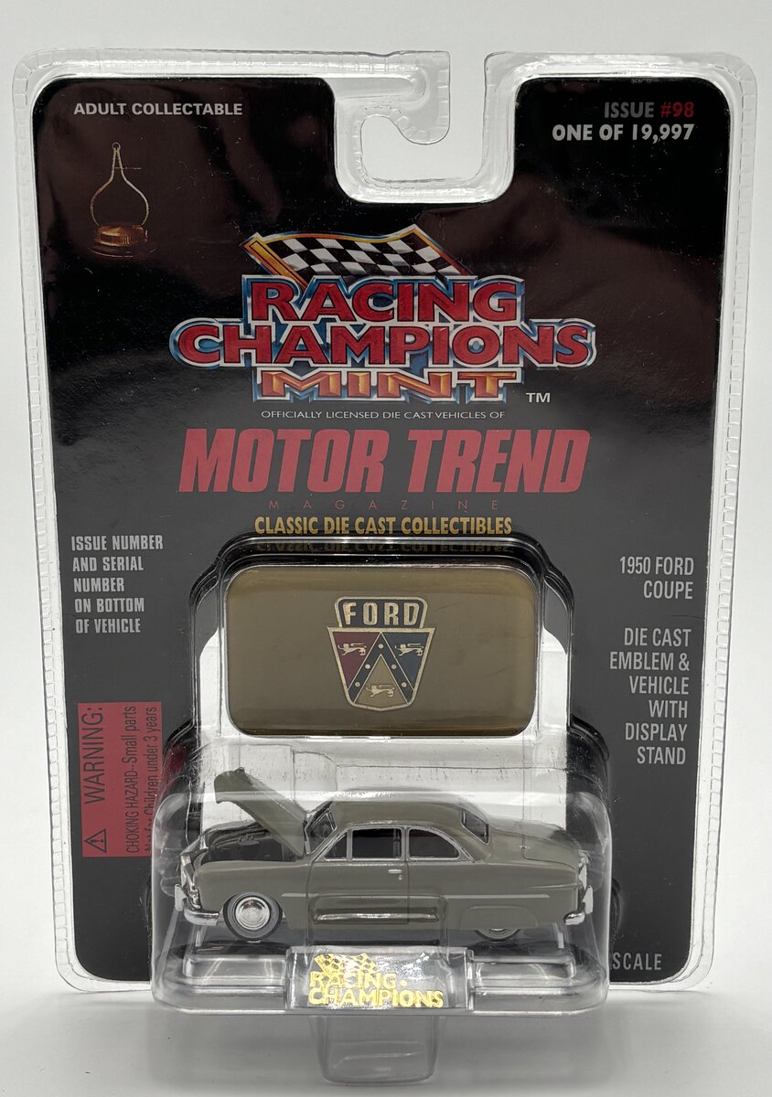 Racing Champions 08100-08109 1:58 Scale #98 Gray 1950 Ford Coupe Car
