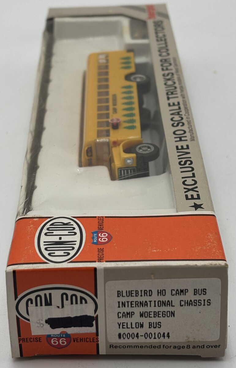 Con-Cor 0004-001044 HO Bluebird Camp Bus Camp Woebegon Yellow