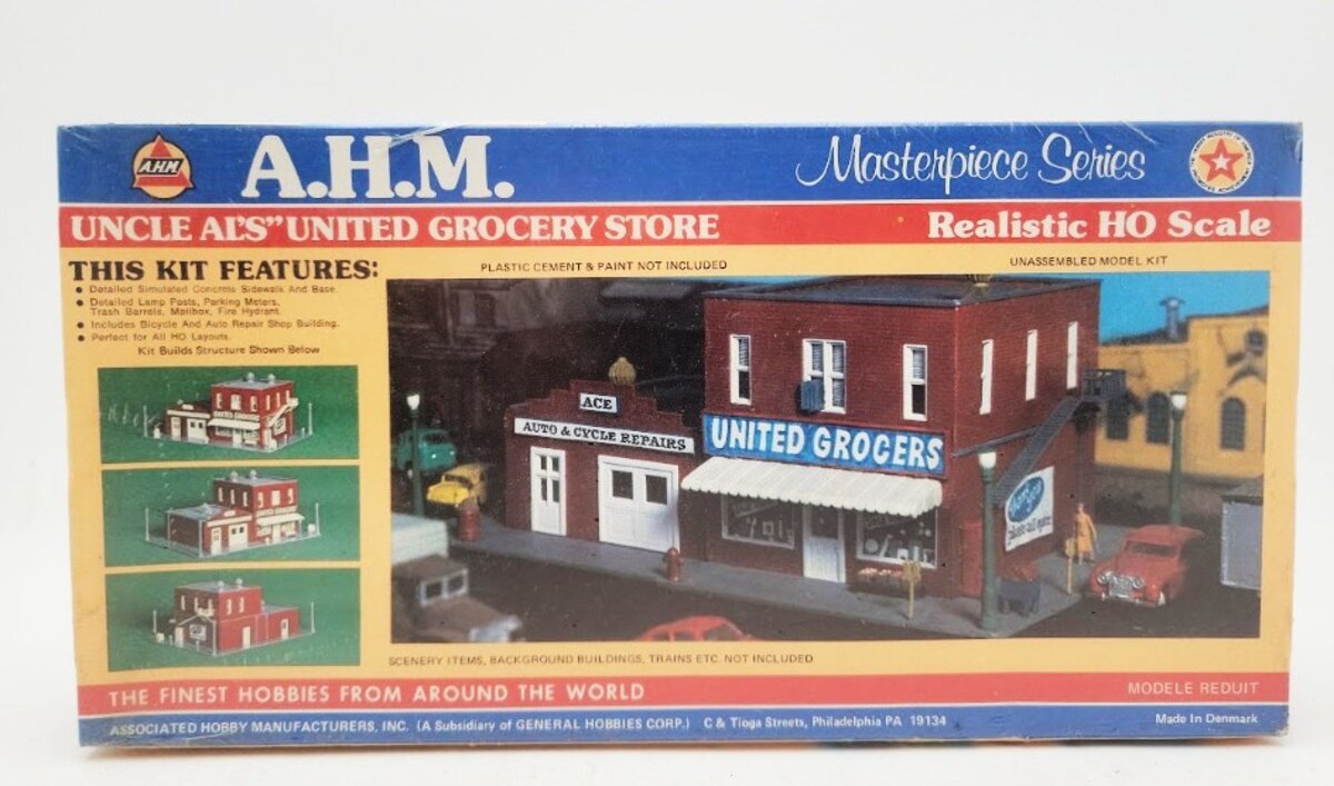 AHM 5861 HO Scale Uncle Al's'' United Grocery Store Building Kit