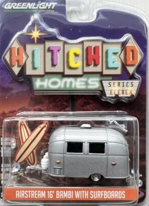 Greenlight Collectibles 34110-F 1:64 Diecast Airstream 16' Bambi w/Surfboards