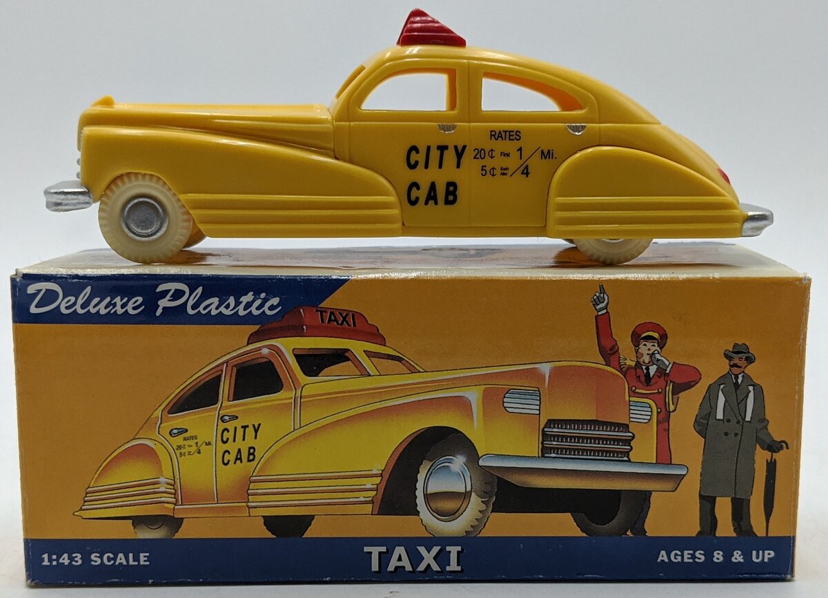 Dimestore 20070 1:43 Taxi City Cab Plastic Toys of the 40's and 50's