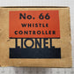 Lionel 66-Boxed O Gauge Whistle Controller with Box
