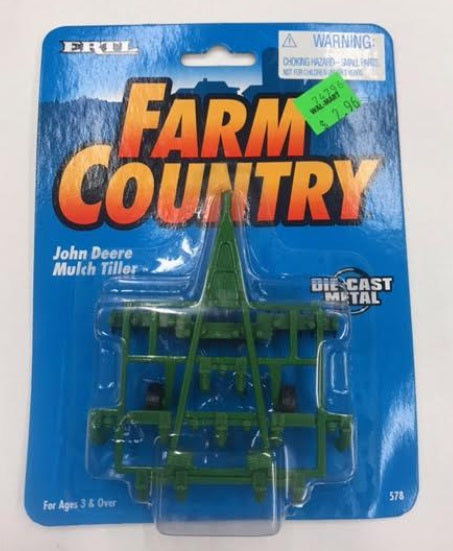 Ertl 578 1:64 Scale Farm Country John Deer Mulch Tiller Farming Equipment