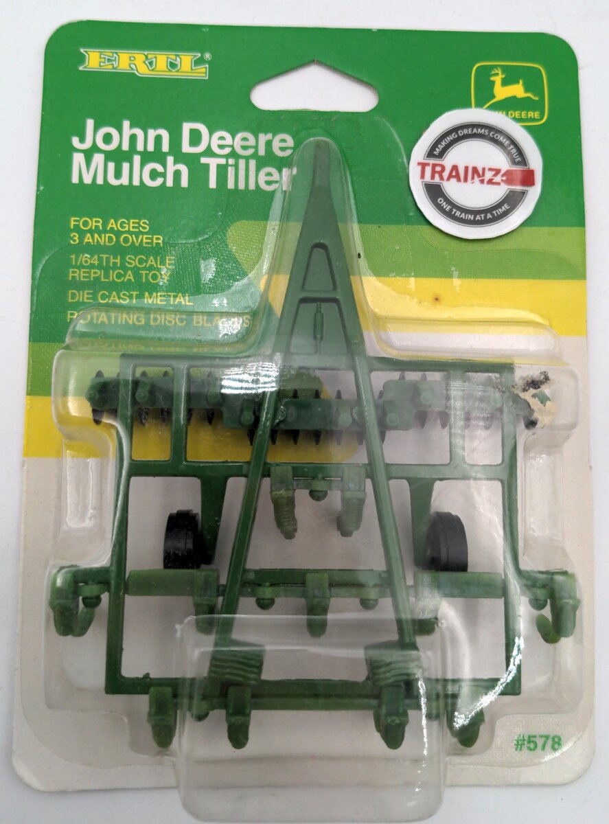 Ertl 578 1:64 Scale Farm Country John Deer Mulch Tiller Farming Equipment