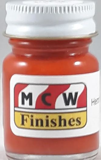 MCW Finishes 1405 Hemi Engine Orange Enamel Paint - 15 ml. Bottle (Pack of 6)