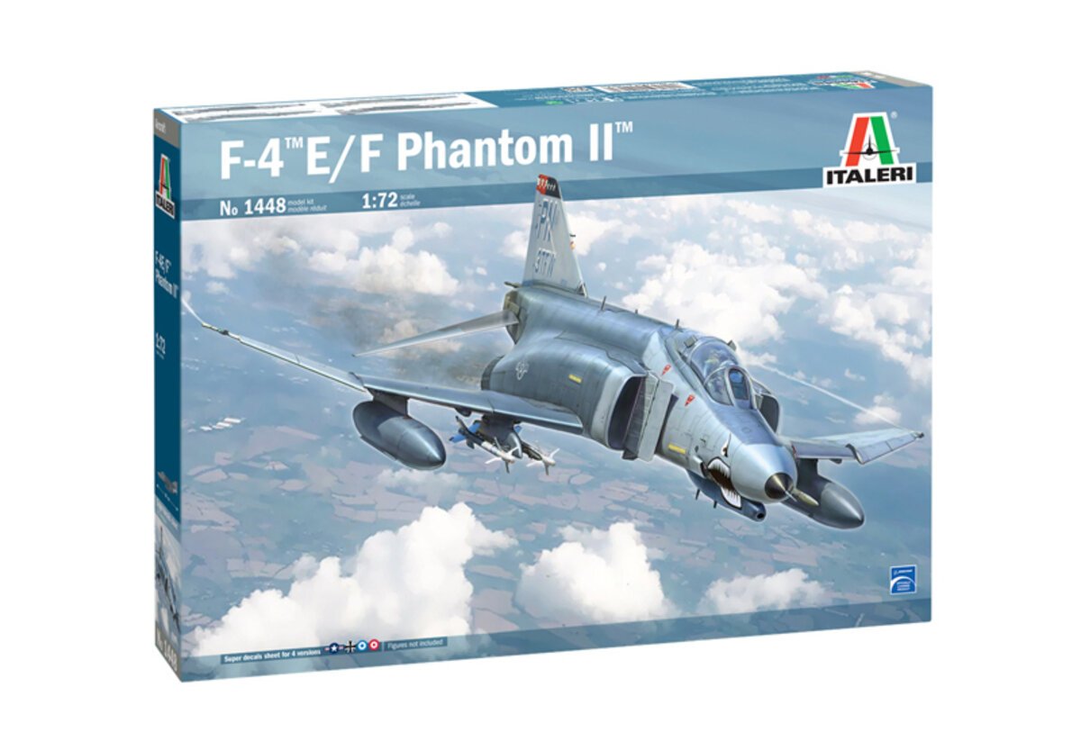 Italeri 1448 1:72 F4™E/F Phantom II™ Fighter Military Aircraft Plane Model Kit