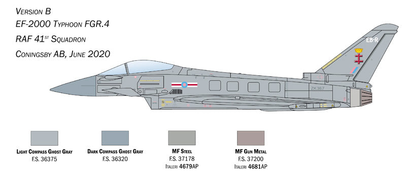 Italeri 1457 1:72 Eurofighter EF-2000 Typhoon R.A.F. Military Aircraft Plane Kit