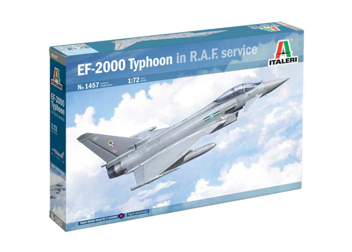 Italeri 1457 1:72 Eurofighter EF-2000 Typhoon R.A.F. Military Aircraft Plane Kit