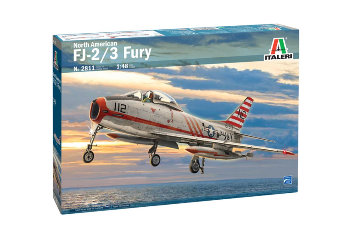 Italeri 2811 1:48 North American FJ-2/3 Fury Military Aircraft Plane Model Kit