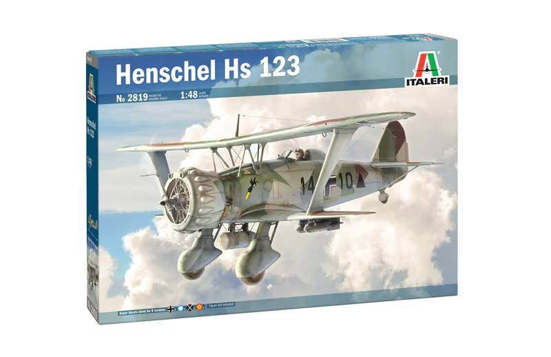 Italeri 2819 1:48 Henschel HS 123 Military Aircraft Plane Model Kit