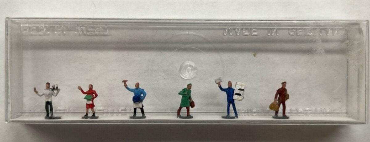 Merten Z 800 Z Scale Sales People and Porters Figures Detail Parts (Set of 6)