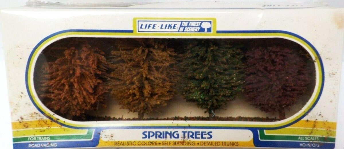 Life Like 1006 All Scales Spring Trees Detailed Trunks (Box of 4)