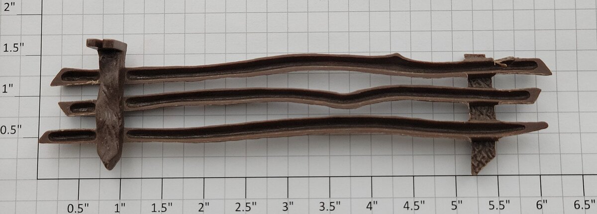Bachmann 2-R Plasticville Brown Fence Section