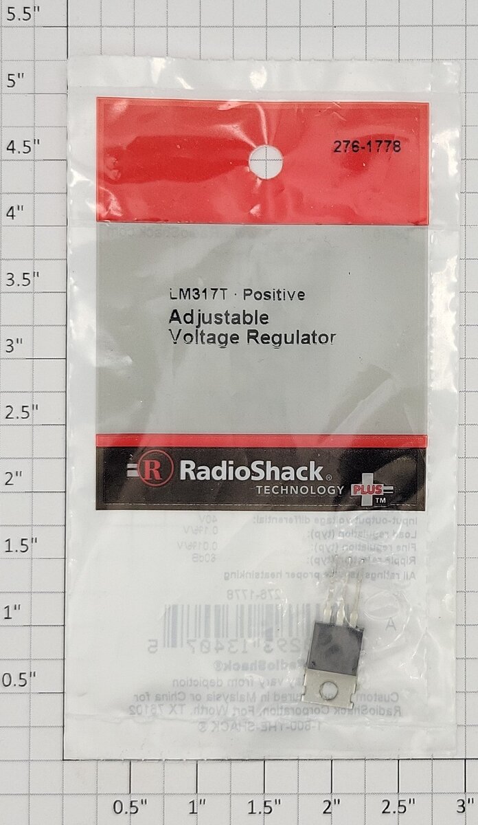 Radio Shack 276-1778 Adjustable Voltage Regulator
