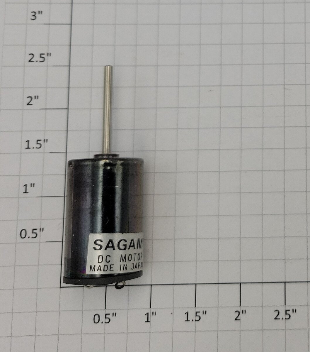 Sagami 20322-9 HO Scale NWSL 12 VDC Single Shaft Can Motor 20mm OD x 32mm L