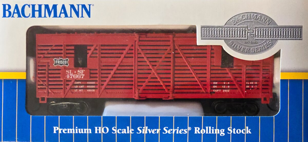 Bachmann 19712 HO Frisco 40' Animated Stock Car with Cattle #47667