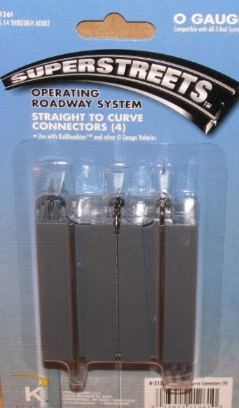 K-Line 6-21261 O Superstreets Operating Roadway System (Pack of 4)