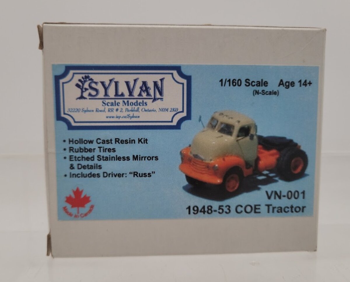Sylvan Scale Models VN-001 N Scale 1948-53 COE Tractor Unpainted Resin Kit