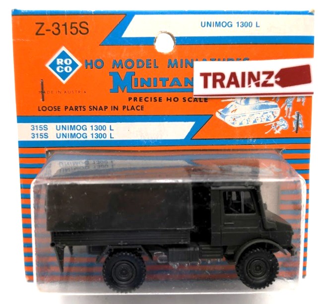Roco Z-315S 1:87 Minitanks Unimog 1300 L Military Plastic Truck Kit