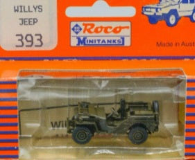 Roco 393 HO Scale Minitanks Military Willy's Jeep Plastic Kit