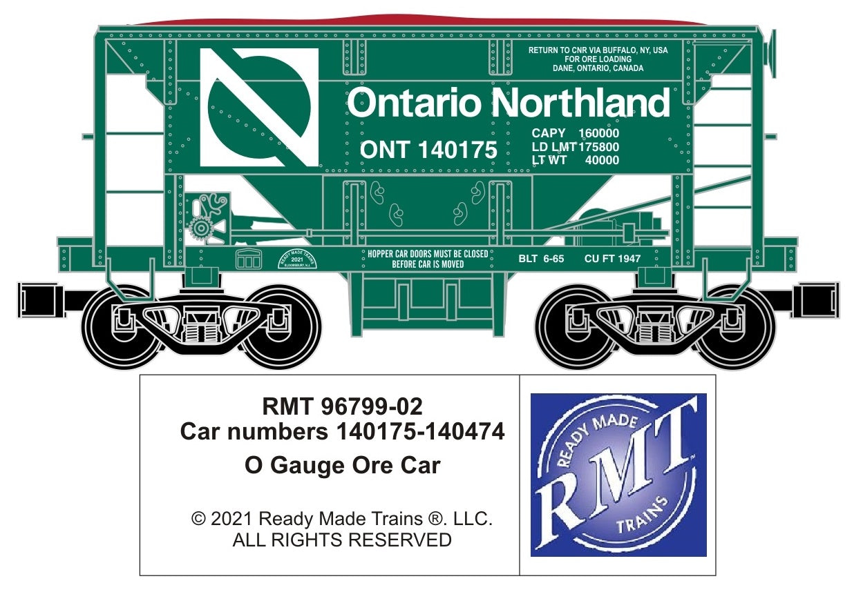 RMT 96799-02 O Ontario Northland Ore Car