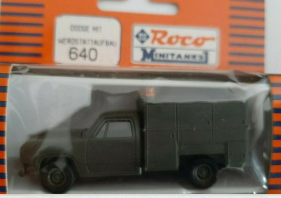 Roco 640 HO Scale Minitanks Dodge MIT Werdstattaufbau Military Truck