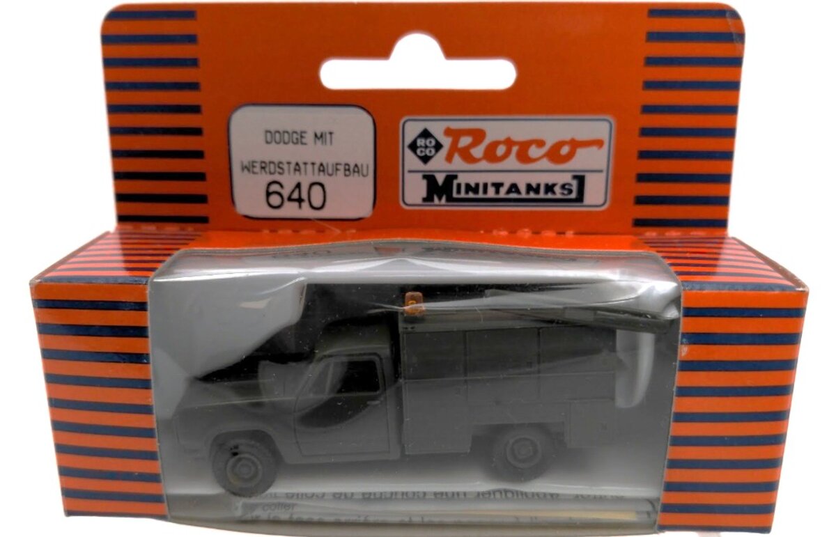 Roco 640 HO Scale Minitanks Dodge MIT Werdstattaufbau Military Truck