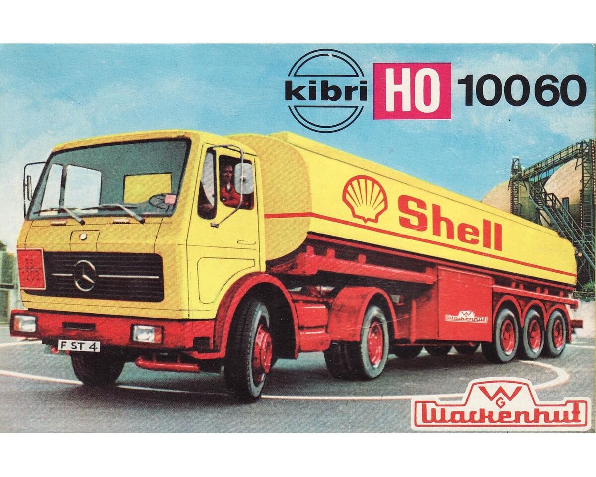 Kibri B-10060 HO Wackenhut Mercedes Benz Shell Oil Tanker Model Kit