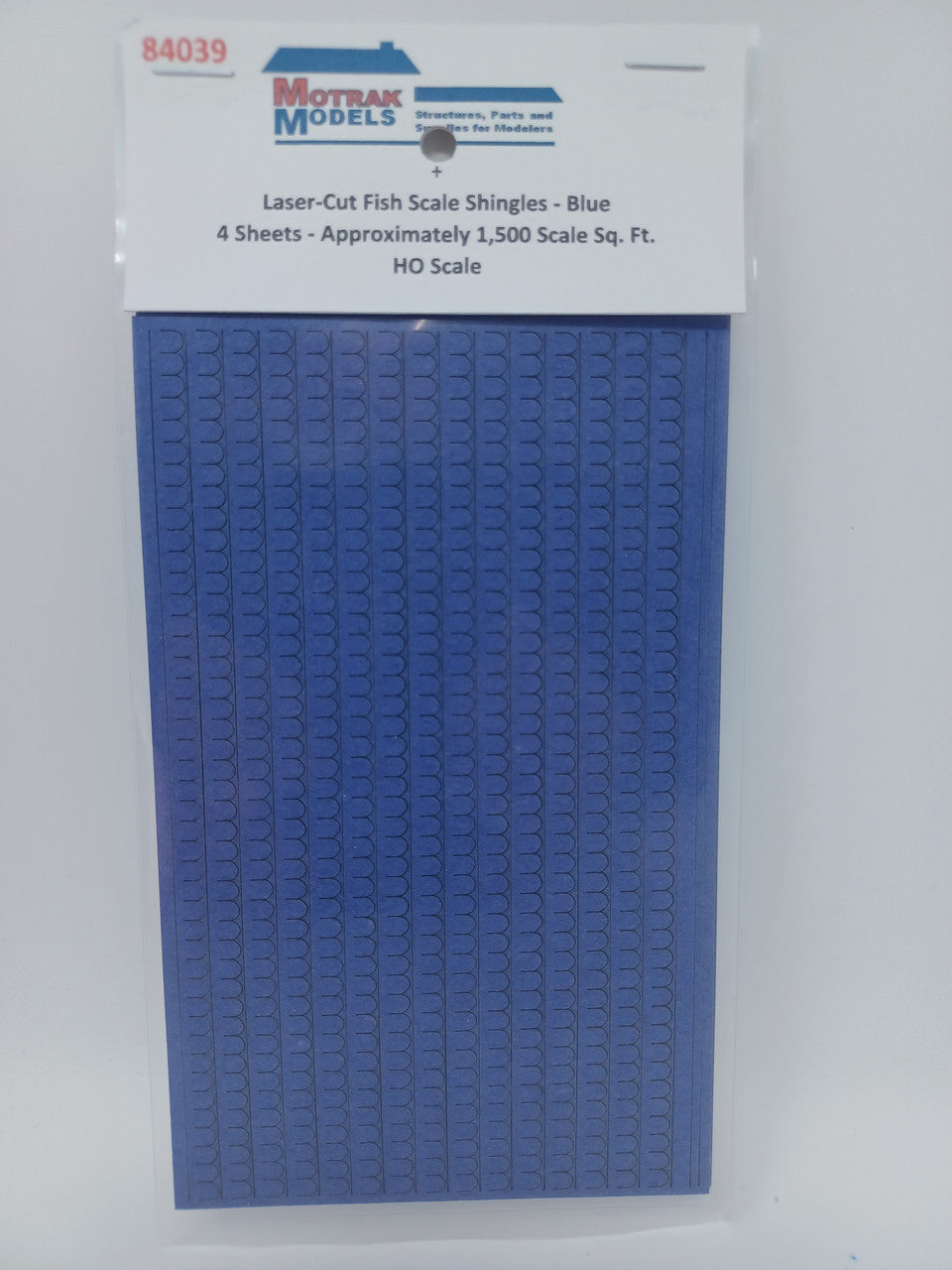 Motrak Models 84039 HO Blue Laser-Cut Fish Shingles (Pack of 4)