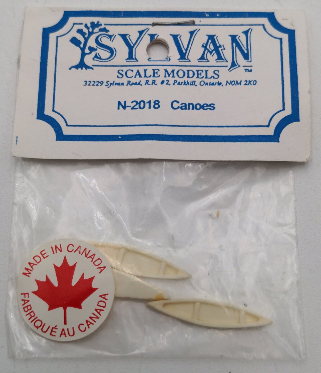 Sylvan Scale Models N-2018 N Canoes Kit (Pack of 3)