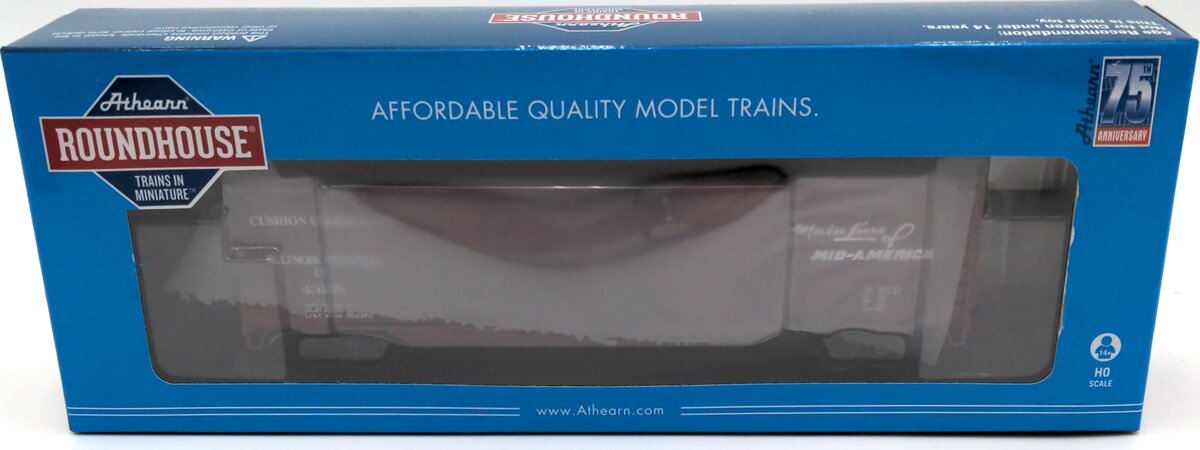 Roundhouse 7379 Illinois Central 50' Double Sliding Door Box, IC #43125