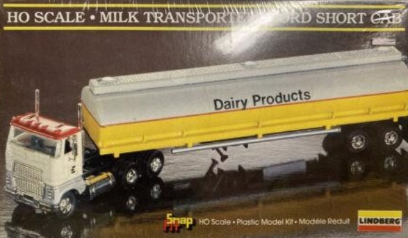 Lindberg 1054 HO Asst 1053-56 Dairy Products Milk Transporter Ford Short Cab Kit