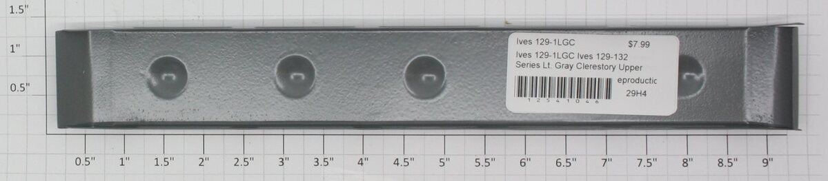 Ives 129-1LGC Ives 129-132 Series Light Gray Clerestory Upper Roof Panel