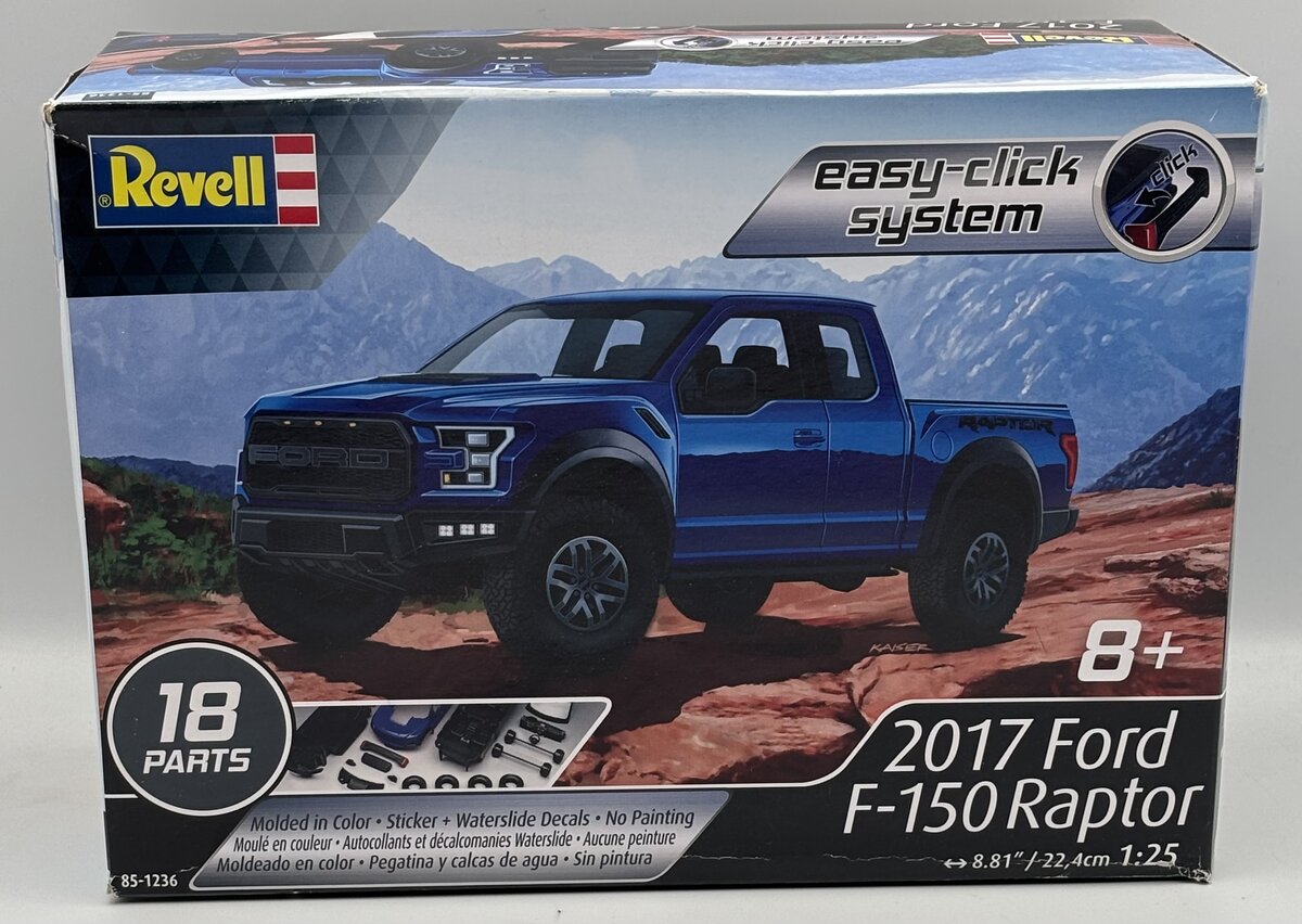 Revell 85-1236 1:25 2017 Ford F-150 Raptor Truck Plastic Model Kit