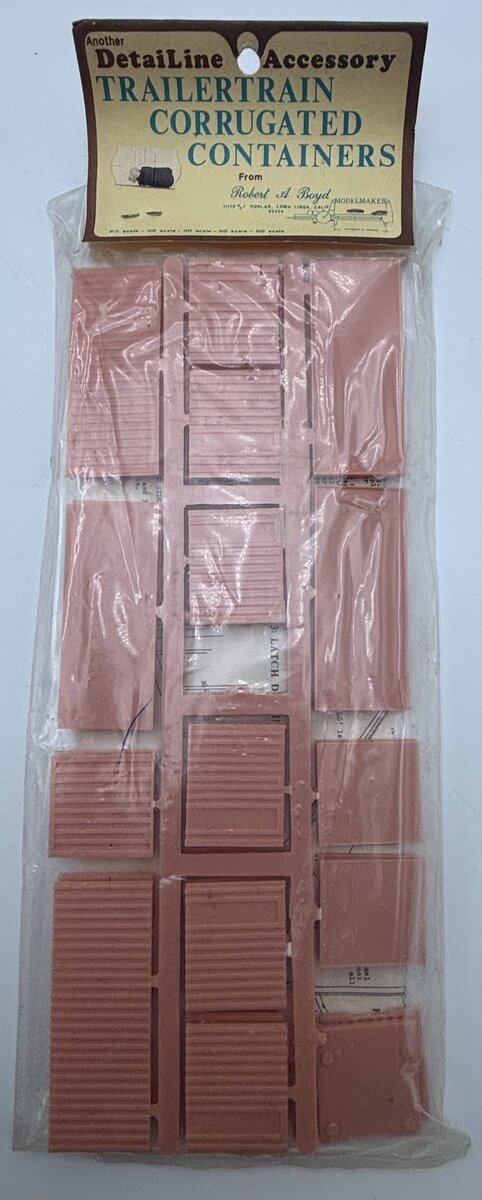Detailine Accessory 19004 HO Coral Trailertrain Corrugated Containers Kit