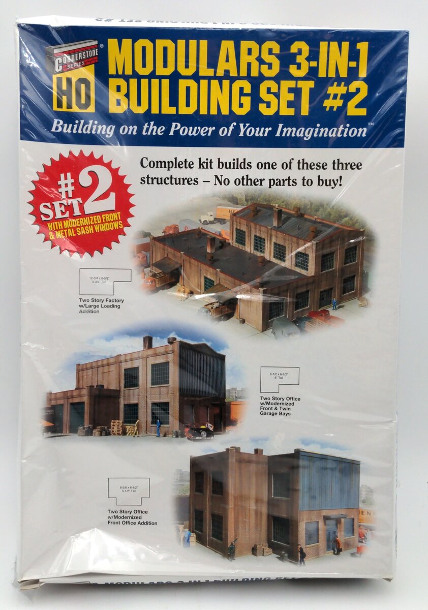 Walthers 933-3752 HO Modulars 3-in-1 Building Set # 2 Cornerstone Series Kit